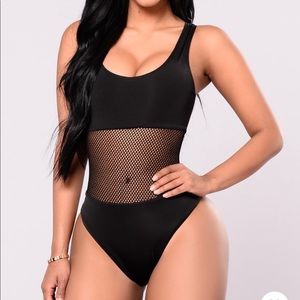 Waisted one piece swim suit